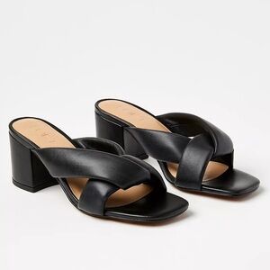 LOFT Puffed Twist Leather Sandals
